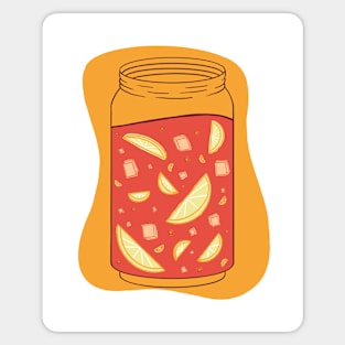 Colored Citrus Jar Sticker